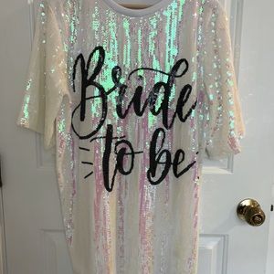 Bride To Be Sequin T-Shirt Dress